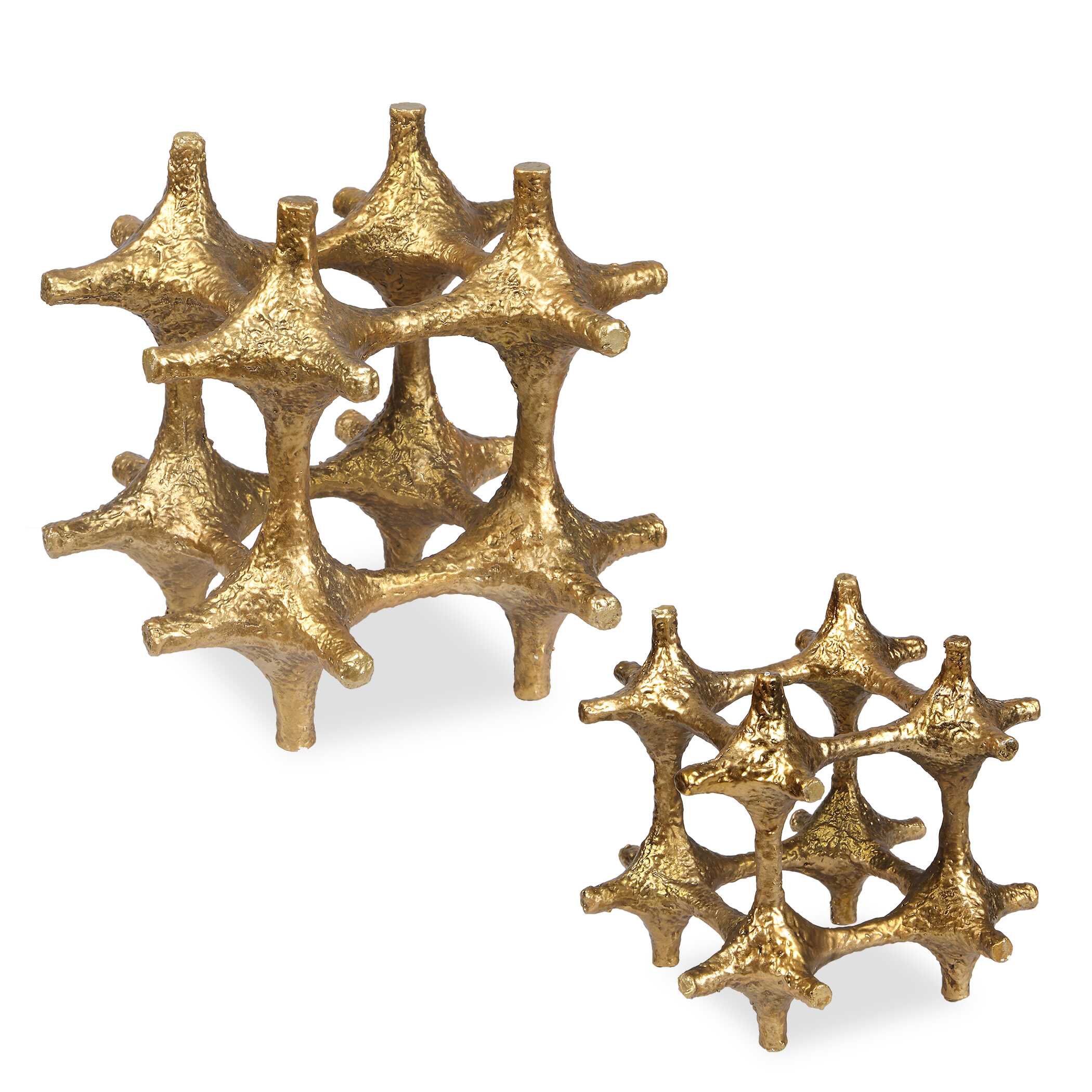 Uttermost Gilded Connection Modern Sculptures - Set of 2