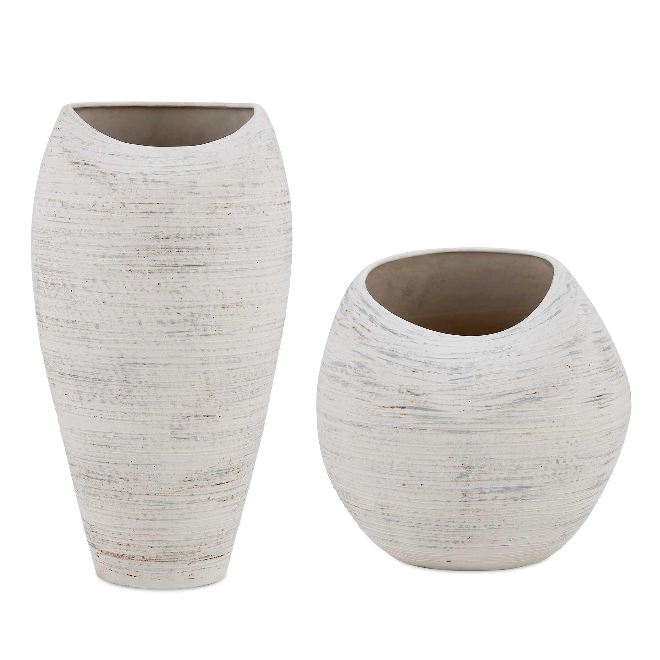 Uttermost Inara Indoor-Outdoor White Vases - Set of 2