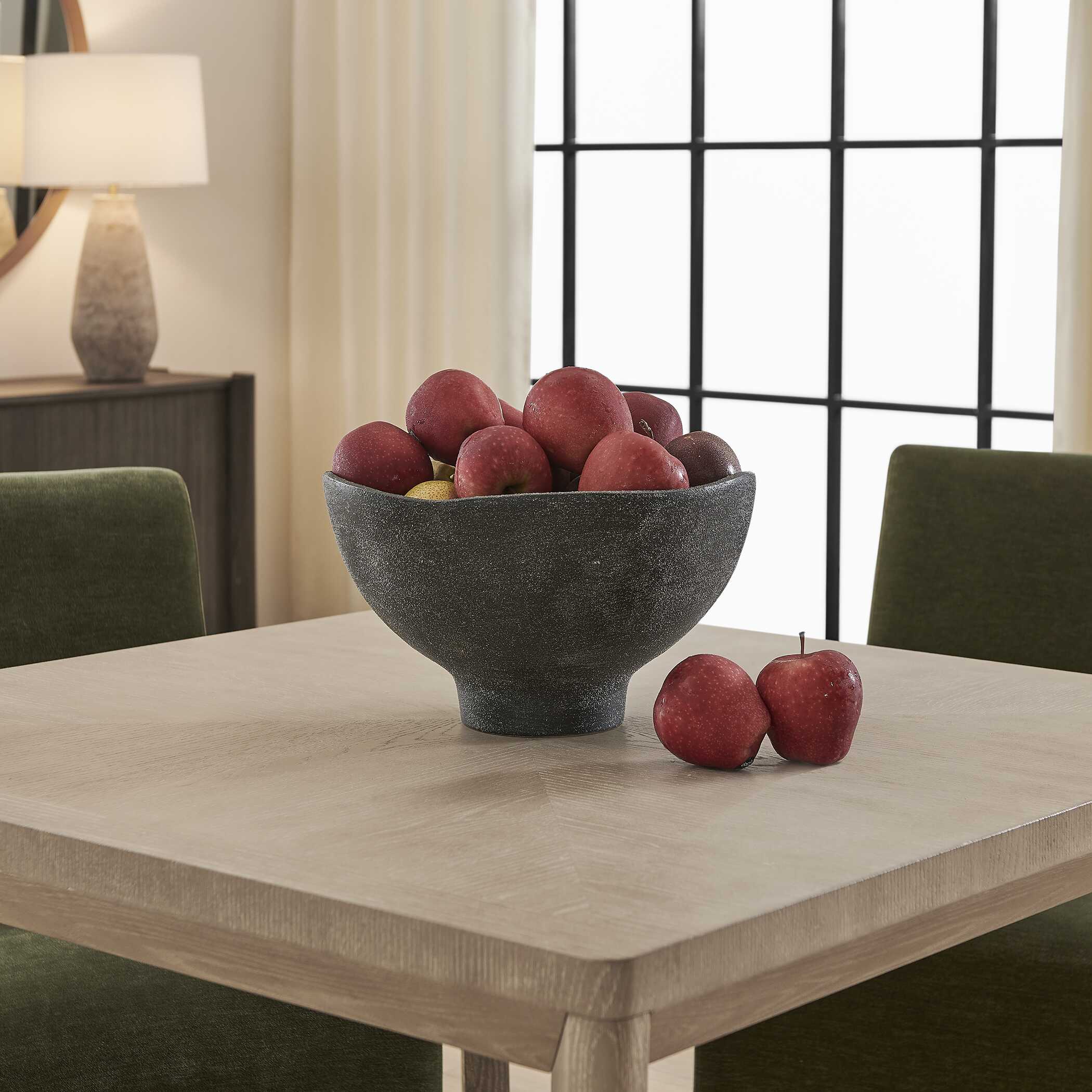 Uttermost Komorebi Indoor-Outdoor Black Bowl