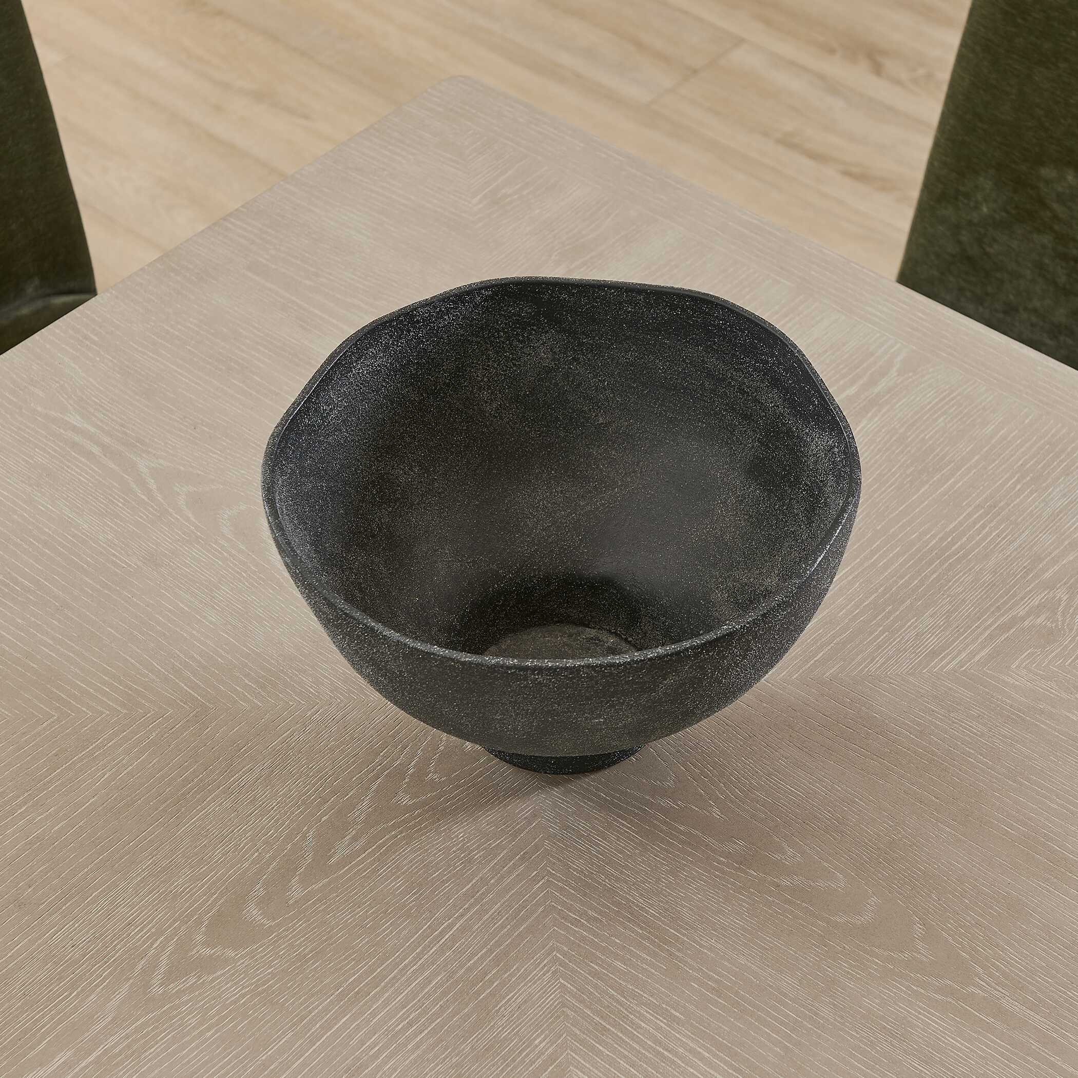 Uttermost Komorebi Indoor-Outdoor Black Bowl