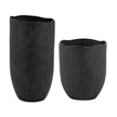 Uttermost Komorebi Indoor-Outdoor Black Vases - Set of 2