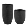 Uttermost Komorebi Indoor-Outdoor Black Vases - Set of 2