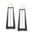 Uttermost Columnar Black Candleholders - Set of 2