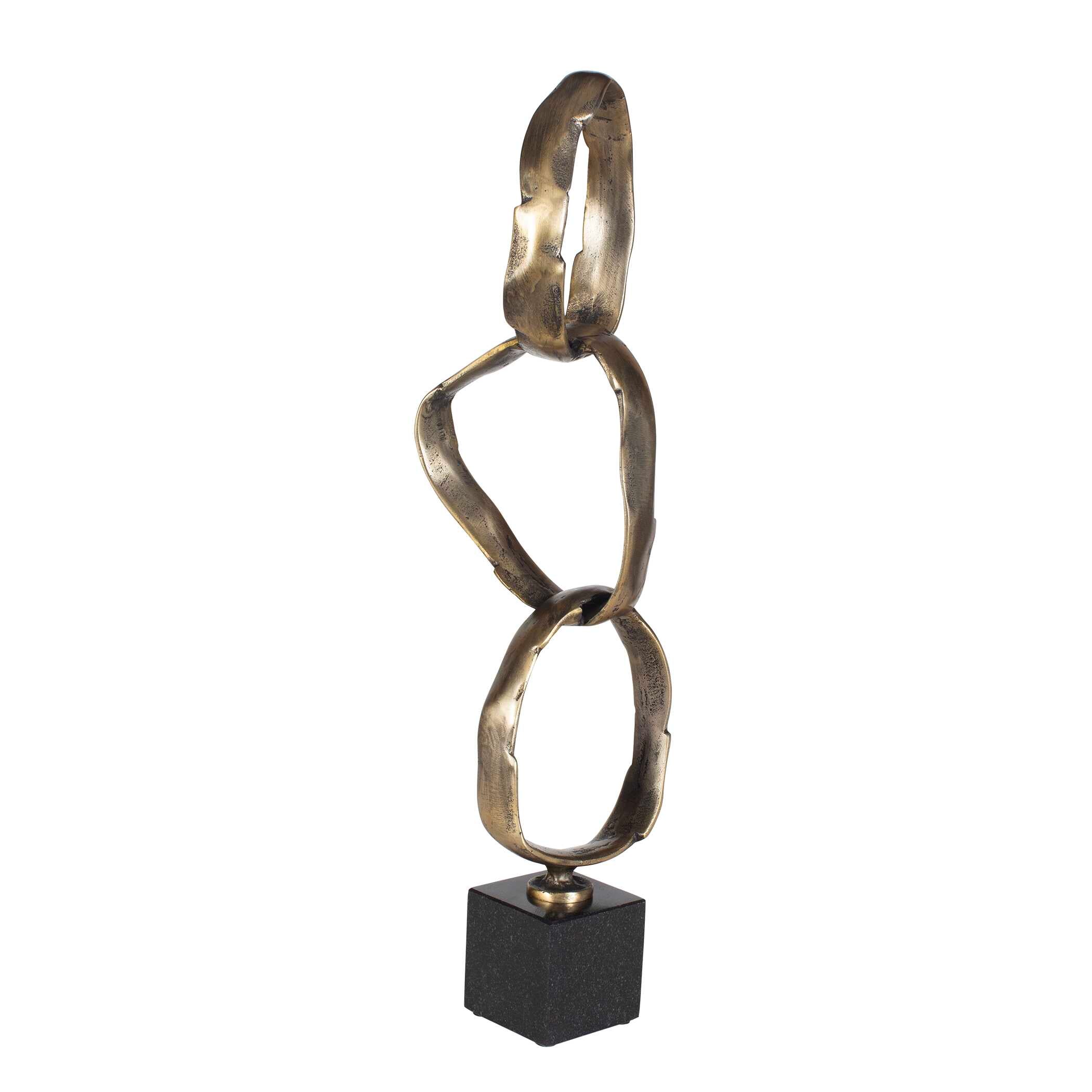 Uttermost Loopform Brass Ring Sculpture