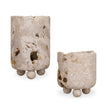 Uttermost Indoor-Outdoor Quarried Stone Candleholders - Set of 2