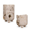 Uttermost Indoor-Outdoor Quarried Stone Candleholders - Set of 2