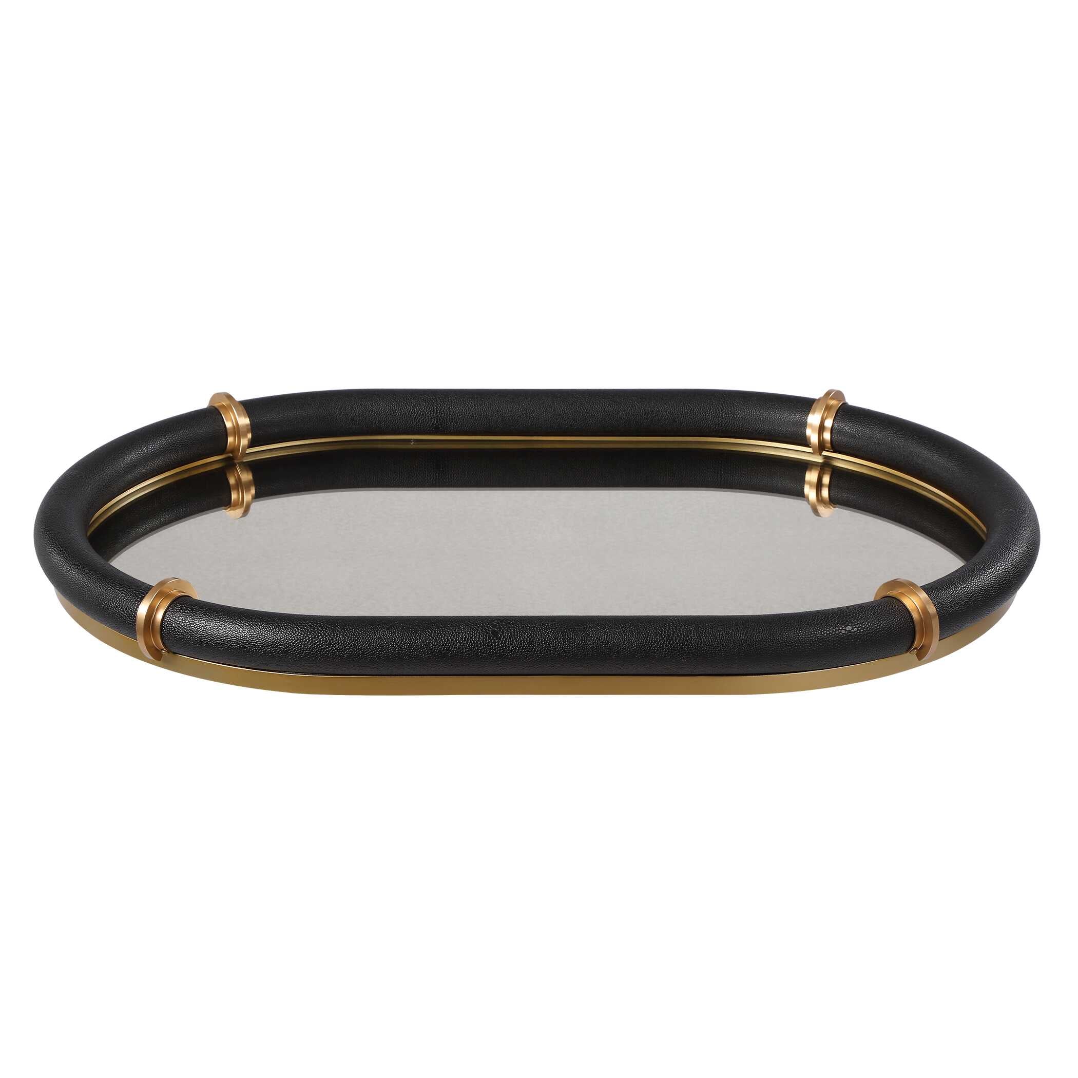 Uttermost Cyprus Black Oval Tray