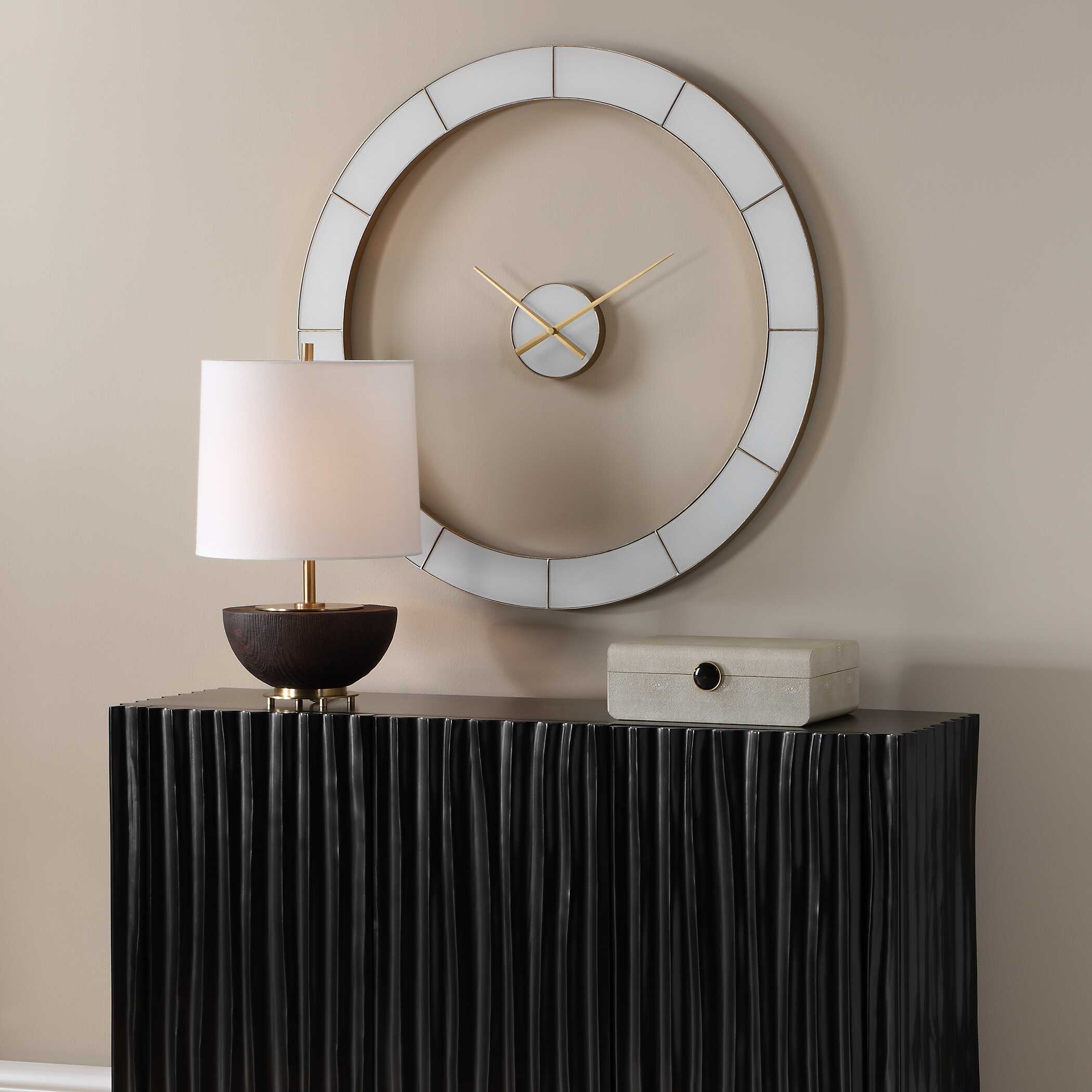 Uttermost Ivory Halo Minimalist Wall Clock