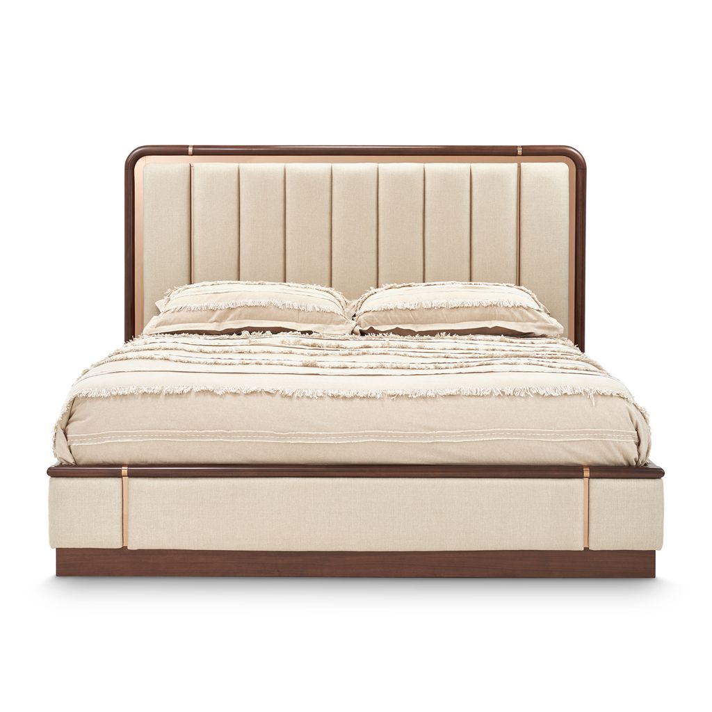 Michael Amini Mason Park Platform Bed with Lift Mechanism - Umber