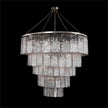 John Richard Twilight Twenty-Four-Light Slumped Glass Chandelier, Silver