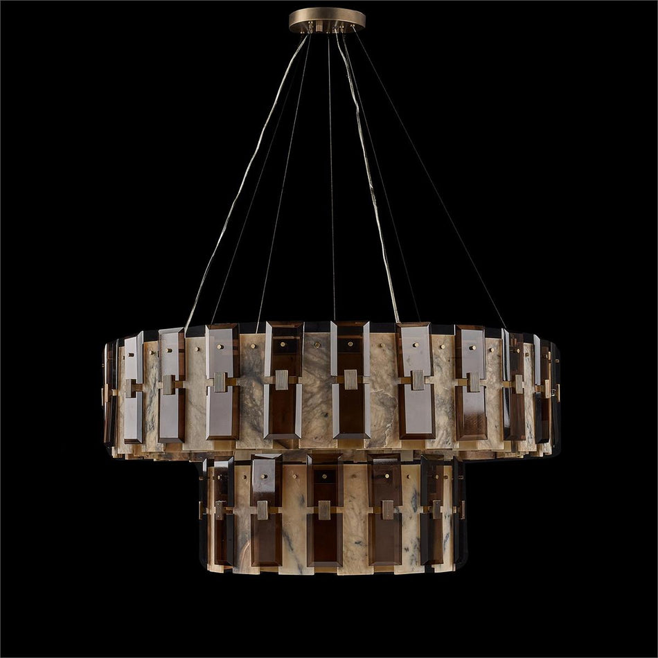 John Richard Tamboril Thirty-Eight-Light Two-Tier Chandelier