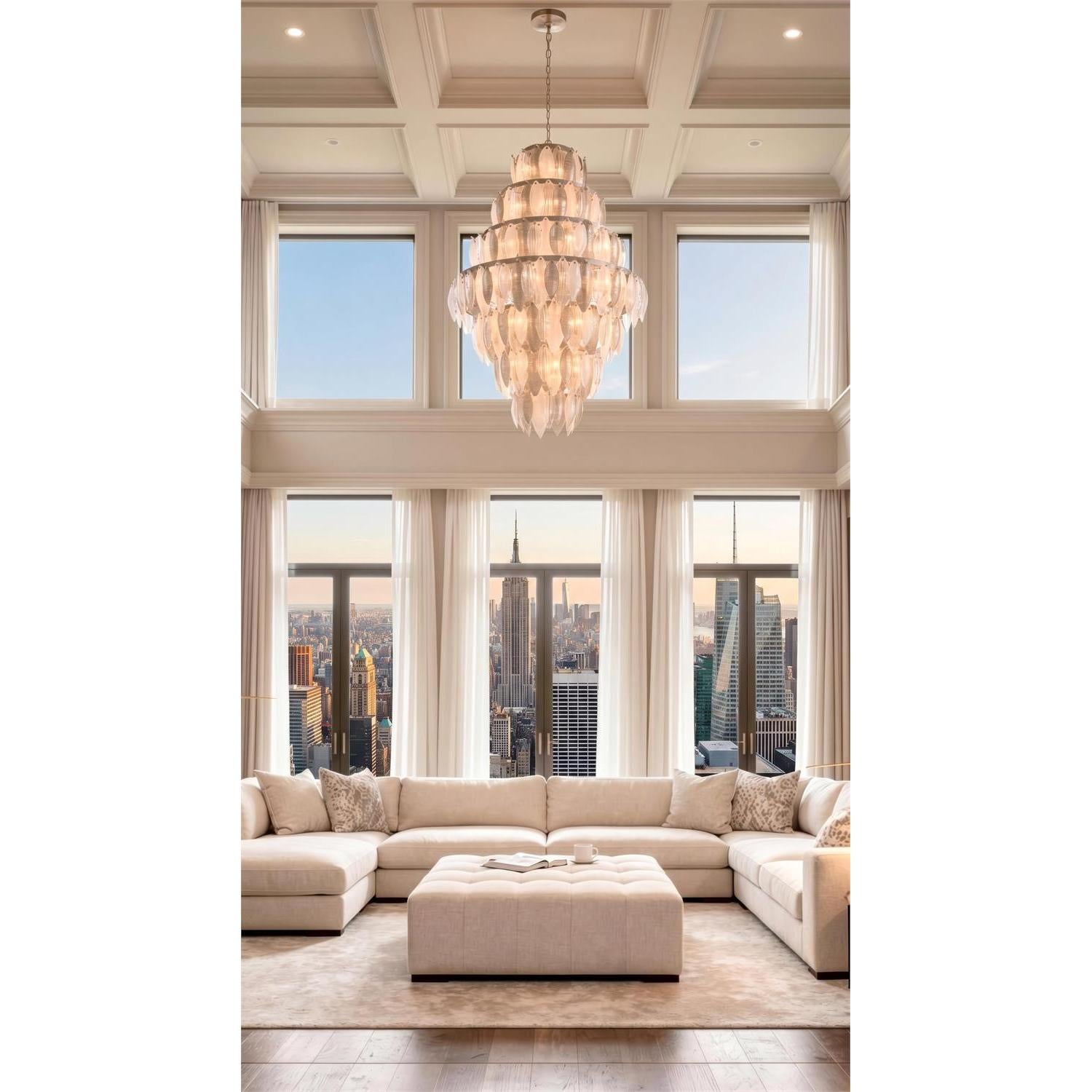 John Richard Aria Seven-Tier Thirty-Three-Light Chandelier