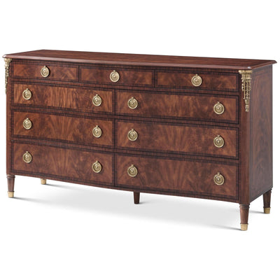 Theodore Alexander Sunderland Brown High Wood 9-Drawer Dresser