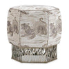John Richard Honeycomb Ottoman, Silver