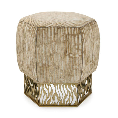 John Richard Honeycomb Ottoman, Gold - 5024