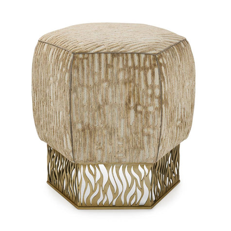 John Richard Honeycomb Ottoman, Gold - 5024