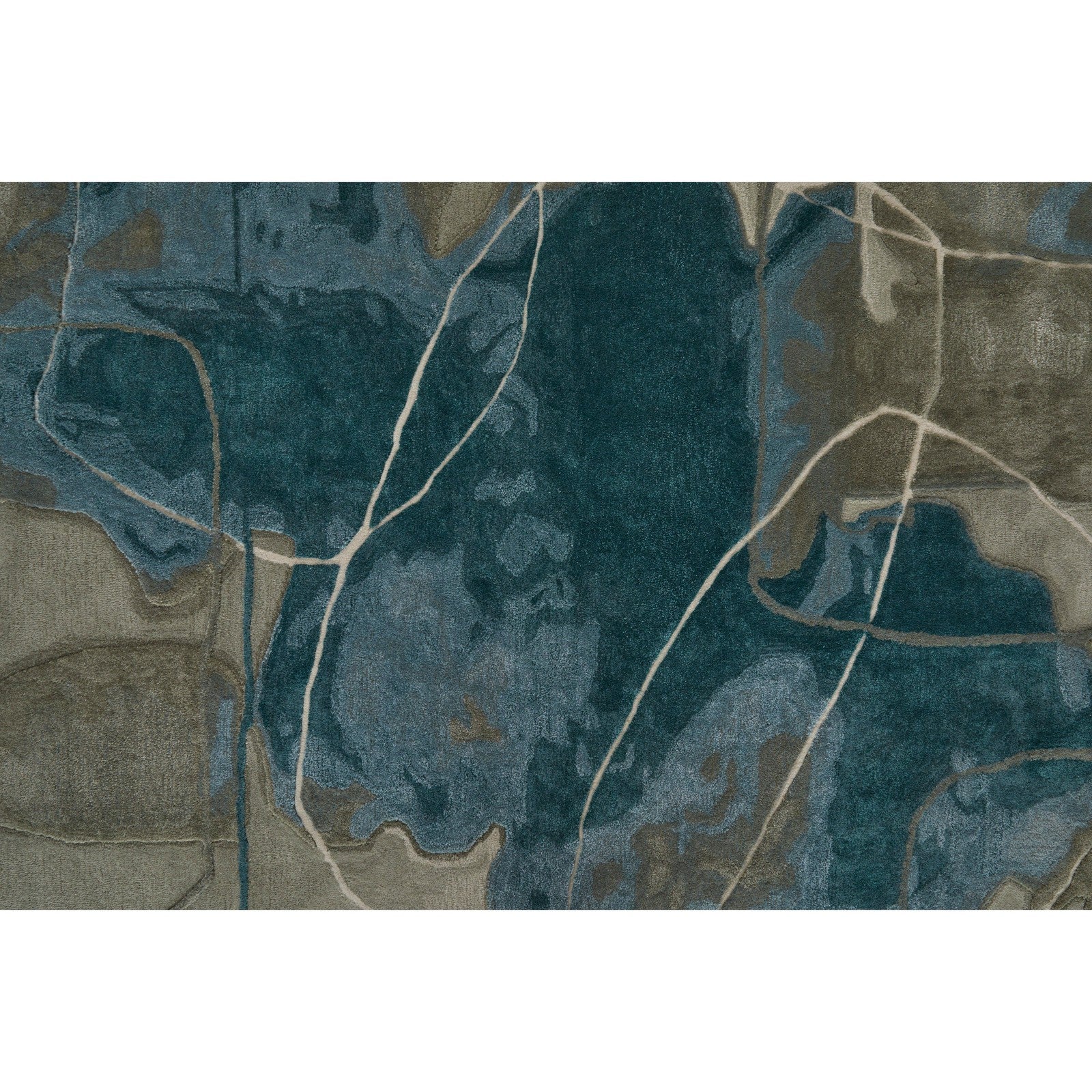 Feizy Anya 8885F Transitional Abstract Rug in Blue/Gray/Ivory