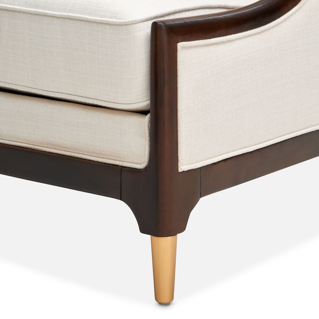 Michael Amini Belmont Place Accent Chair - Cream/Espresso