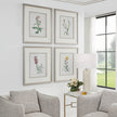 Uttermost Heirloom Blooms Study Framed Prints - Set of 4
