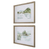 Uttermost Serene Lake Framed Prints - Set of 2