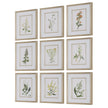 Uttermost Botanical Flowers Framed Prints - Set of 9