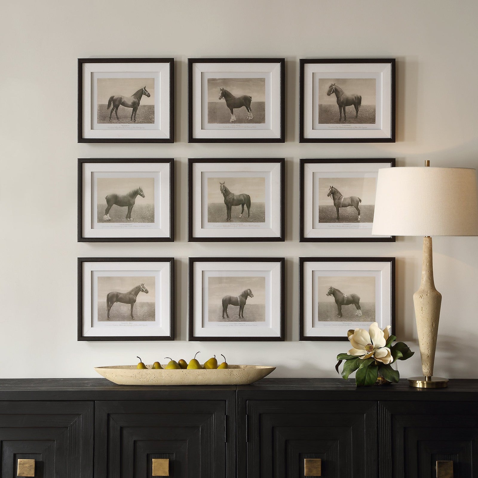 Uttermost Equine Dynasty Framed Prints - Set of 9