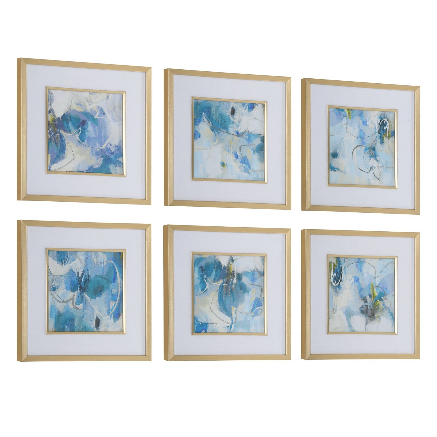 Uttermost Fresh Start Abstract Prints - Set of 6