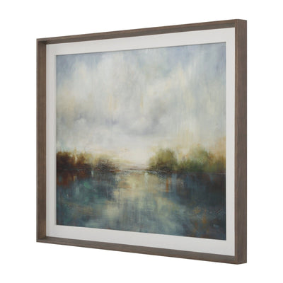 Uttermost Blue Reverie Framed Abstract Lake Print