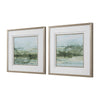 Uttermost Soft Sage Abstract Landscape Prints - Set of 2