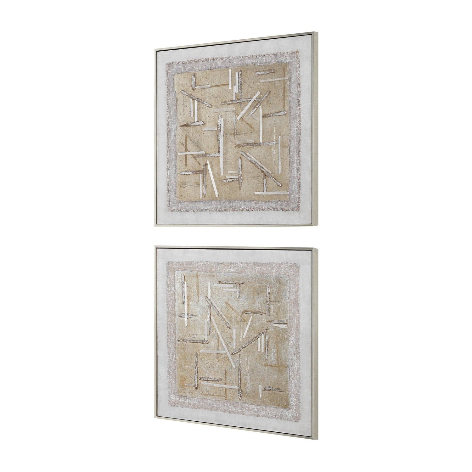 Uttermost Unpredictable Hand Painted Canvases - Set of 2