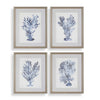 Uttermost Shibori Coral Framed Prints - Set of 4