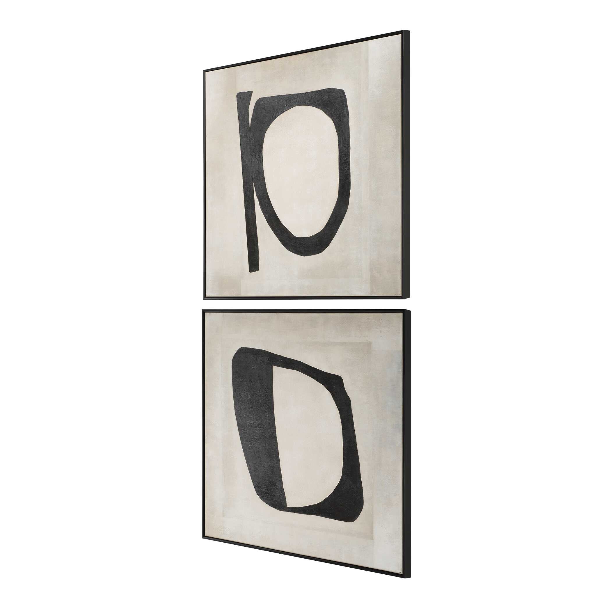 Uttermost Characters Abstract Art - Set of 2