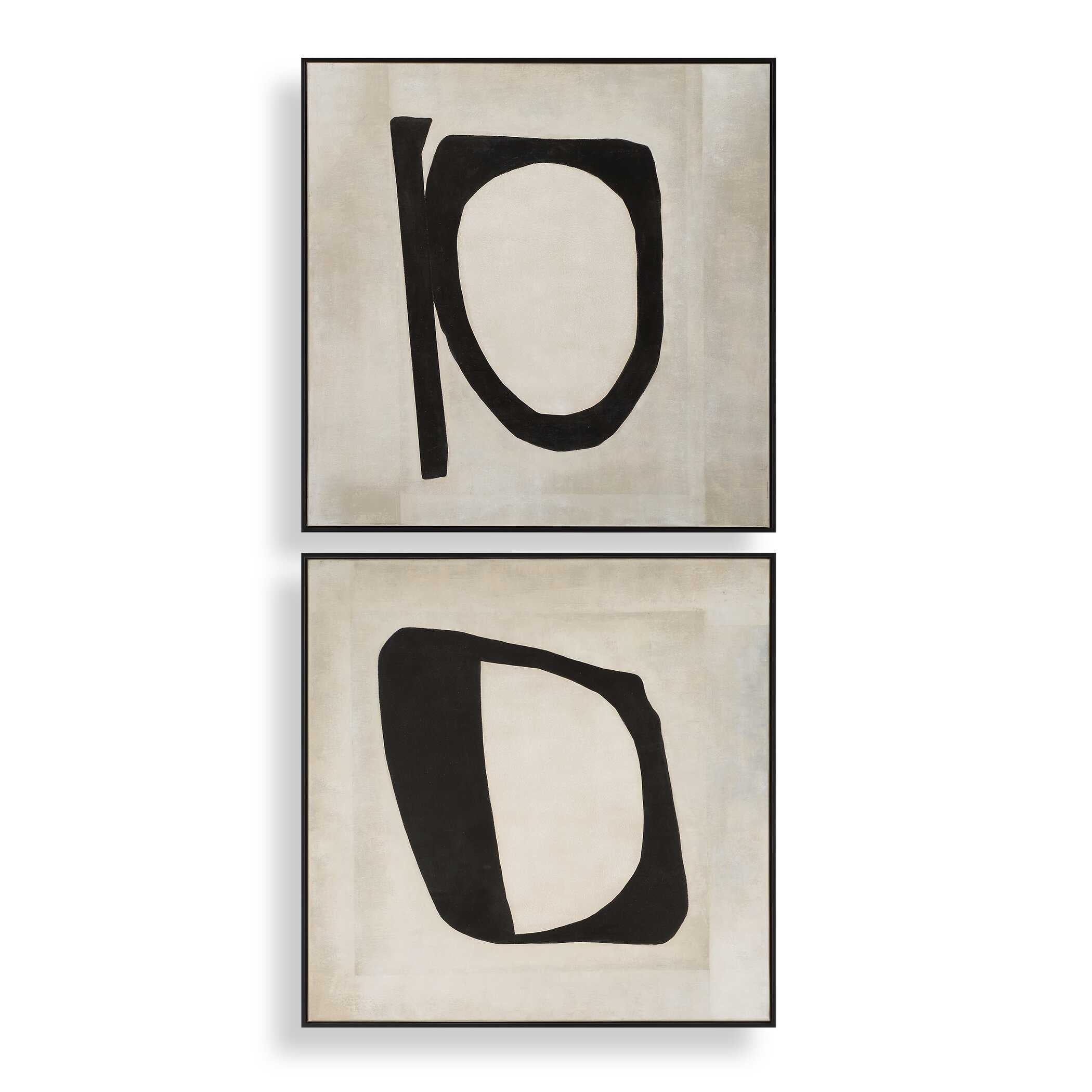 Uttermost Characters Abstract Art - Set of 2