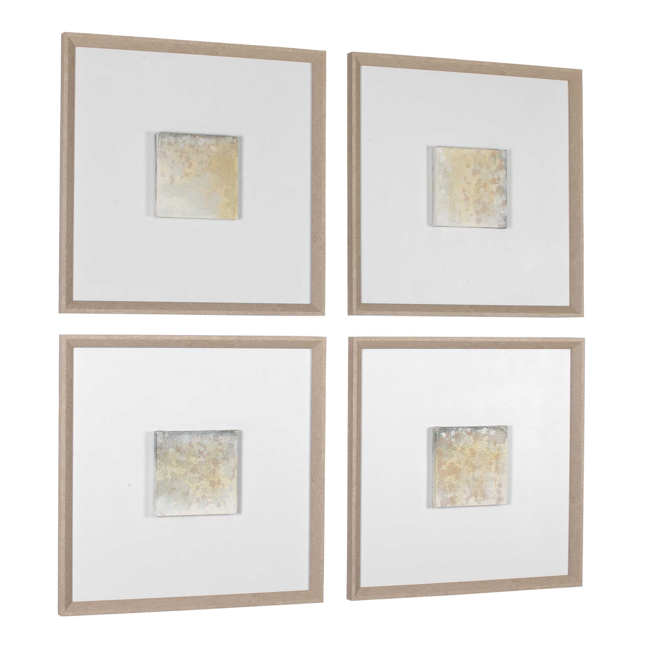Uttermost Now & Then Abstract Art - Set of 4