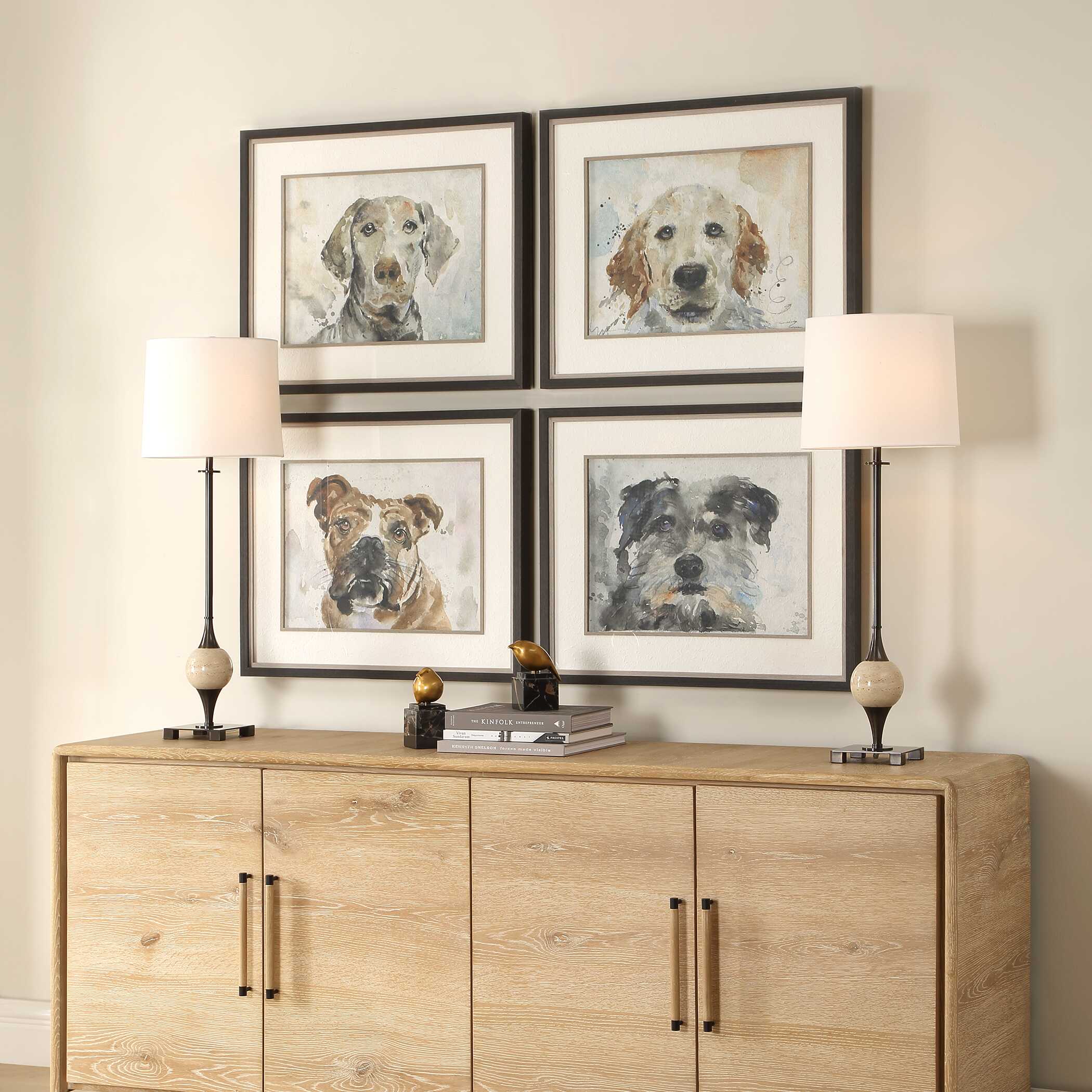 Uttermost Dog Days Framed Prints - Set of 4