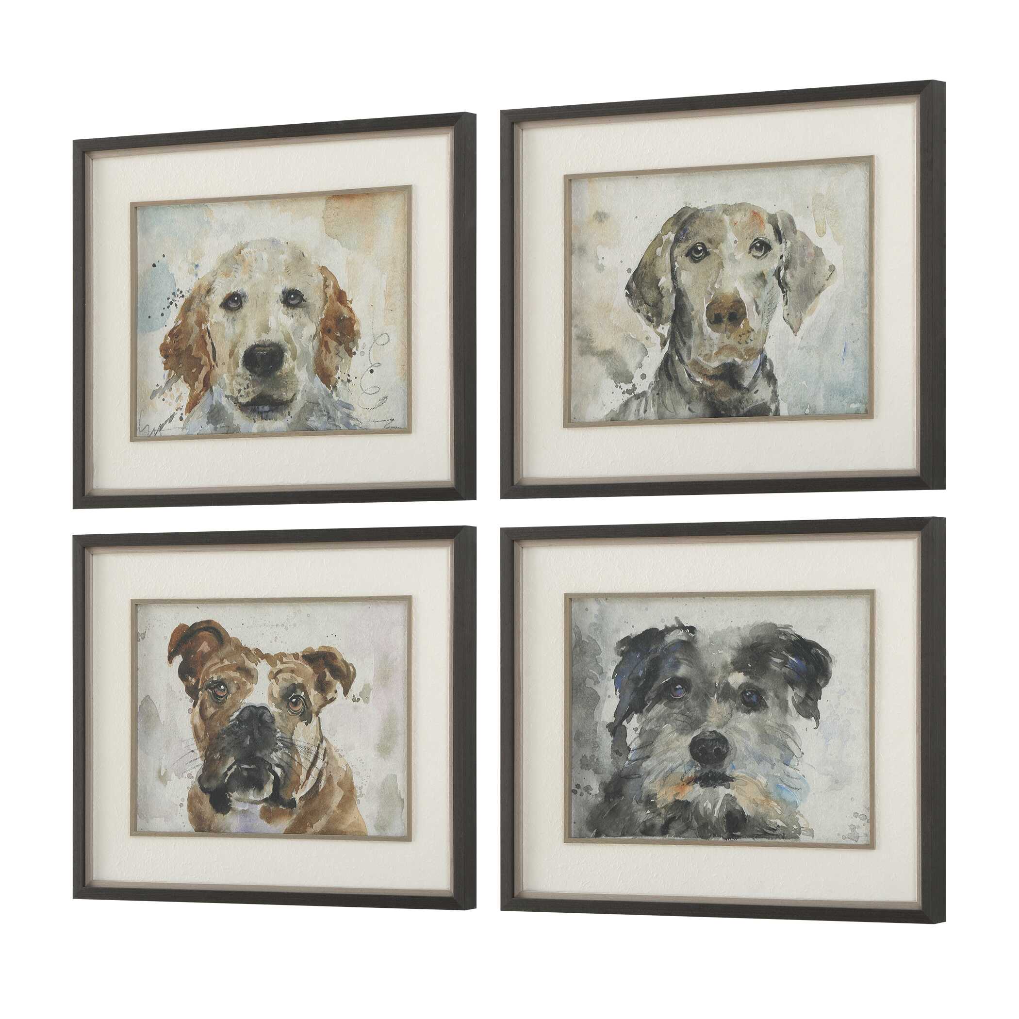 Uttermost Dog Days Framed Prints - Set of 4