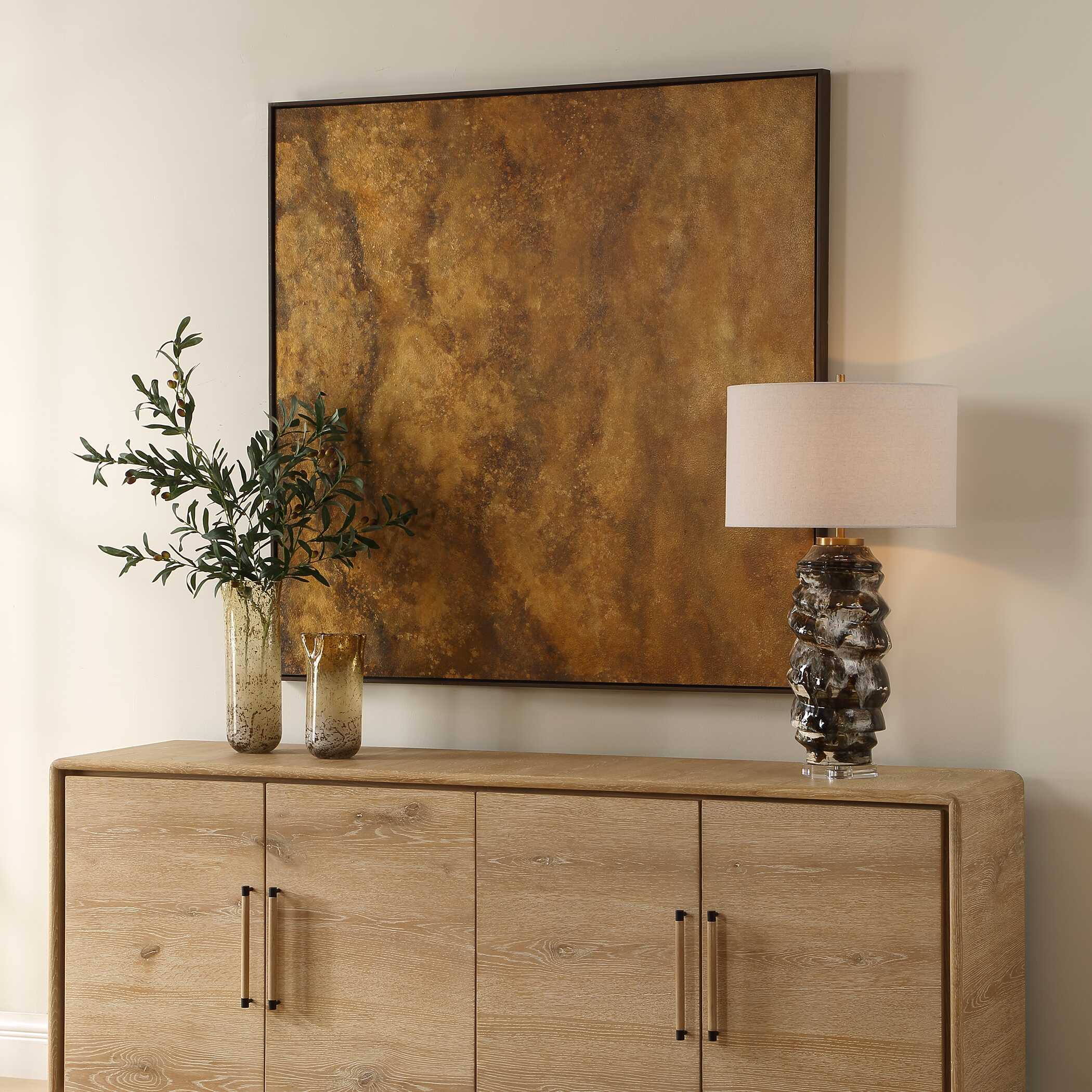 Uttermost Burn Hand Painted Canvas