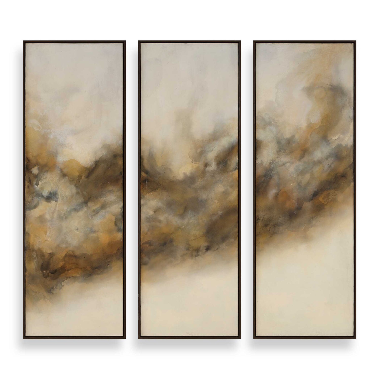Uttermost Smoke Break Hand Painted Modern Art - Set of 3