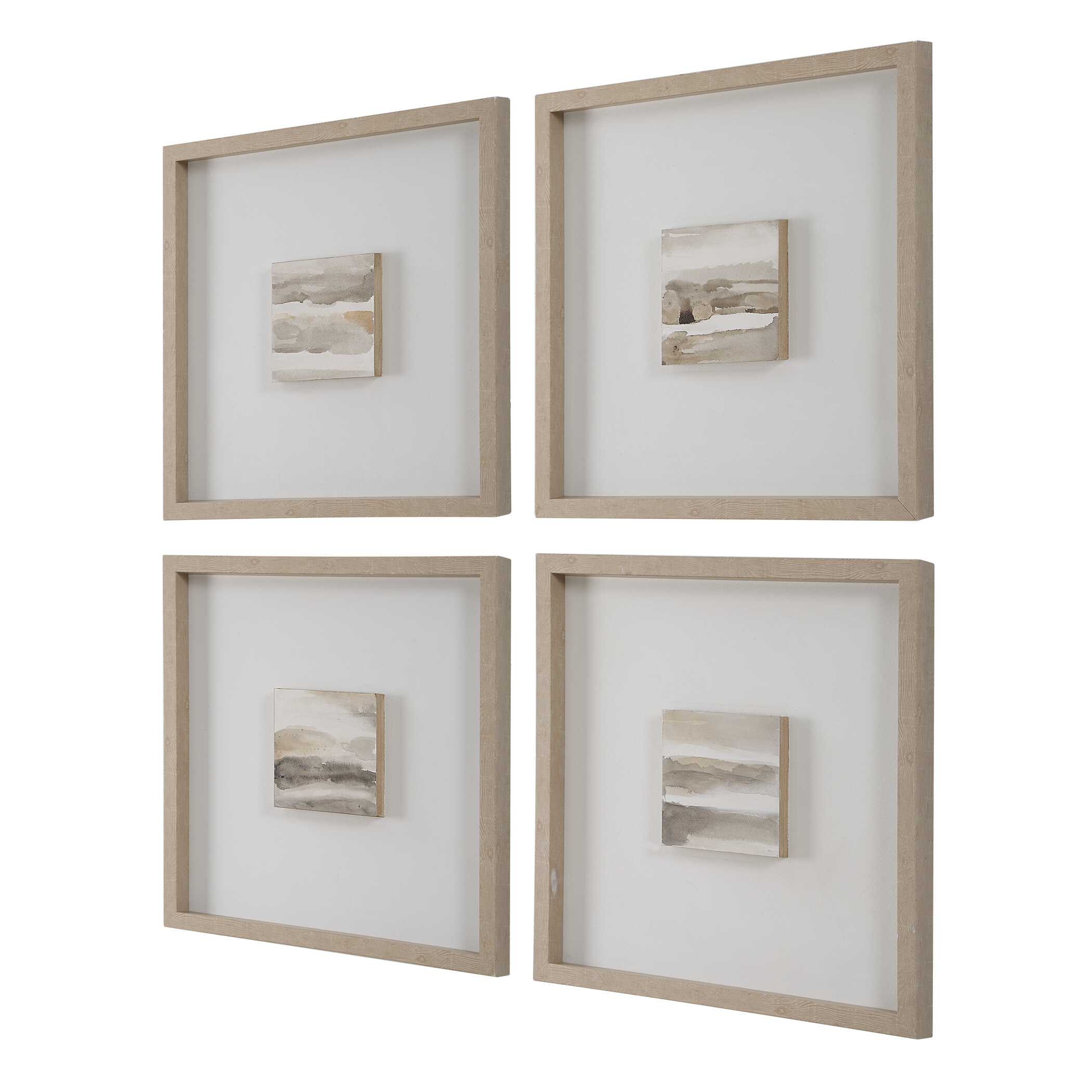 Uttermost Studying Sepia Hand Painted Canvases - Set of 4