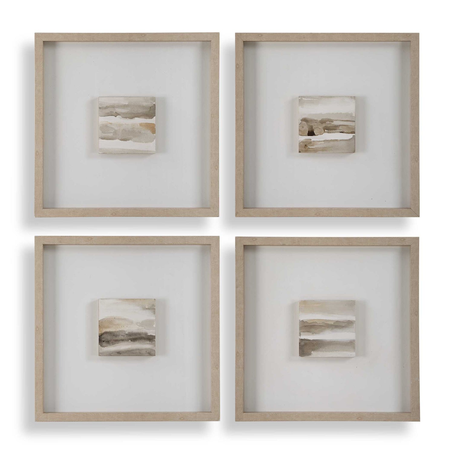 Uttermost Studying Sepia Hand Painted Canvases - Set of 4