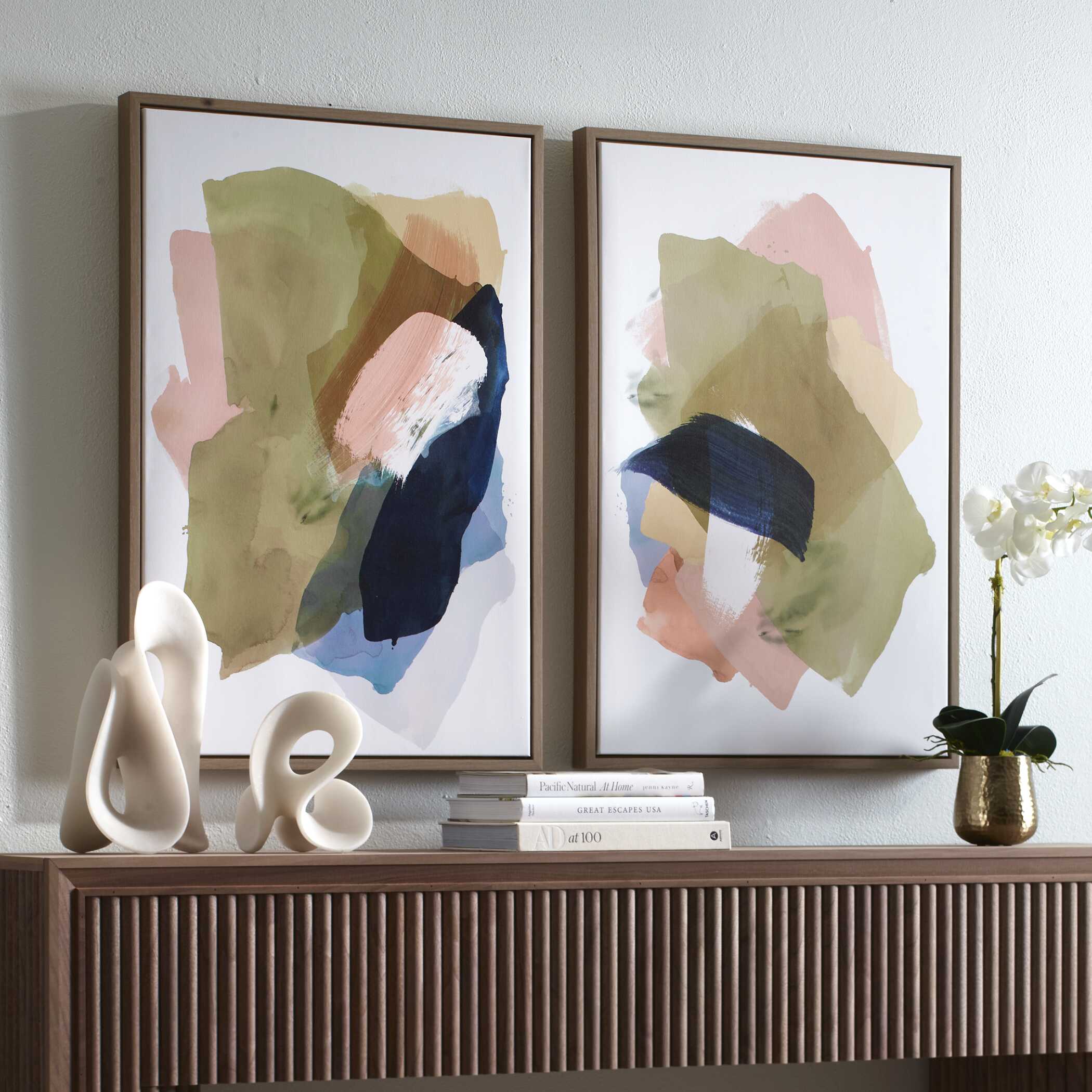 Uttermost Abstract Afternoon Framed Canvases - Set of 2