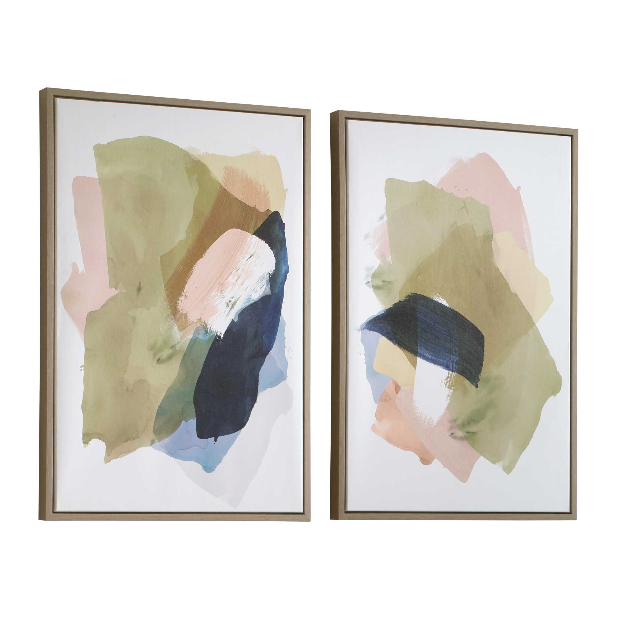 Uttermost Abstract Afternoon Framed Canvases - Set of 2