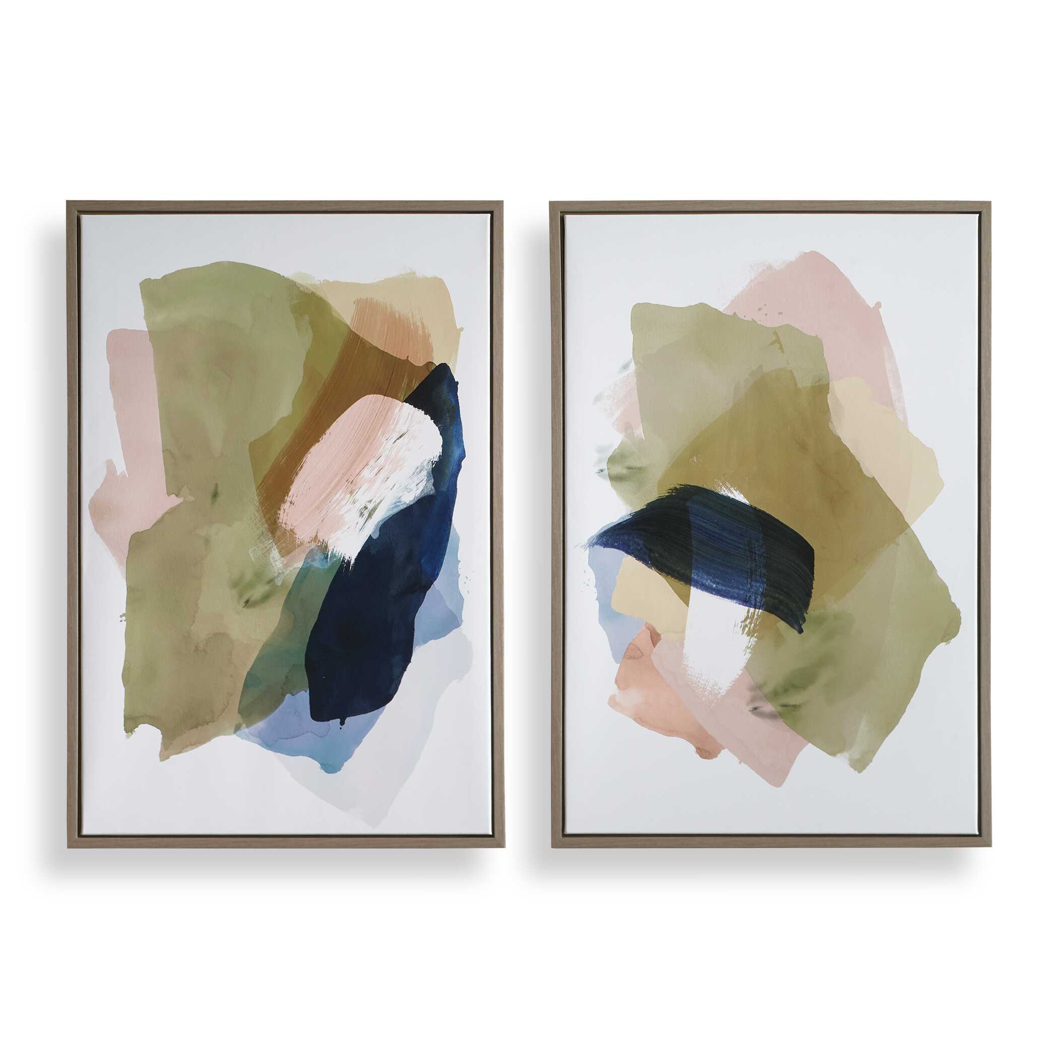 Uttermost Abstract Afternoon Framed Canvases - Set of 2