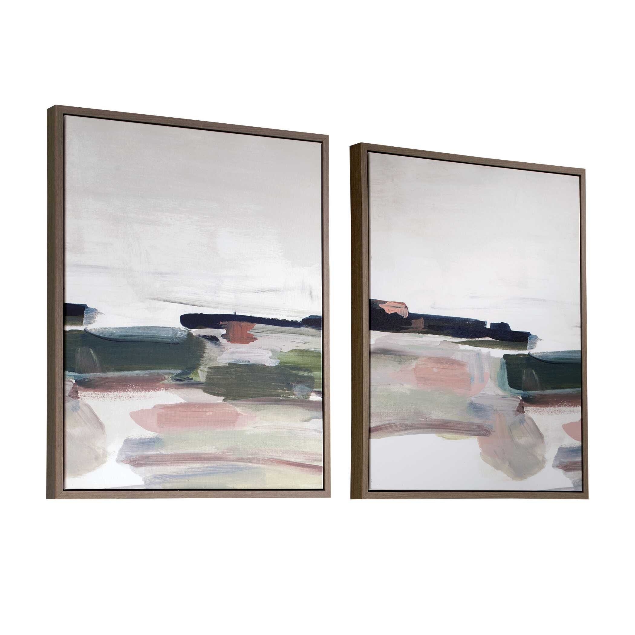 Uttermost Just Peaking Framed Abstract Prints - Set of 2
