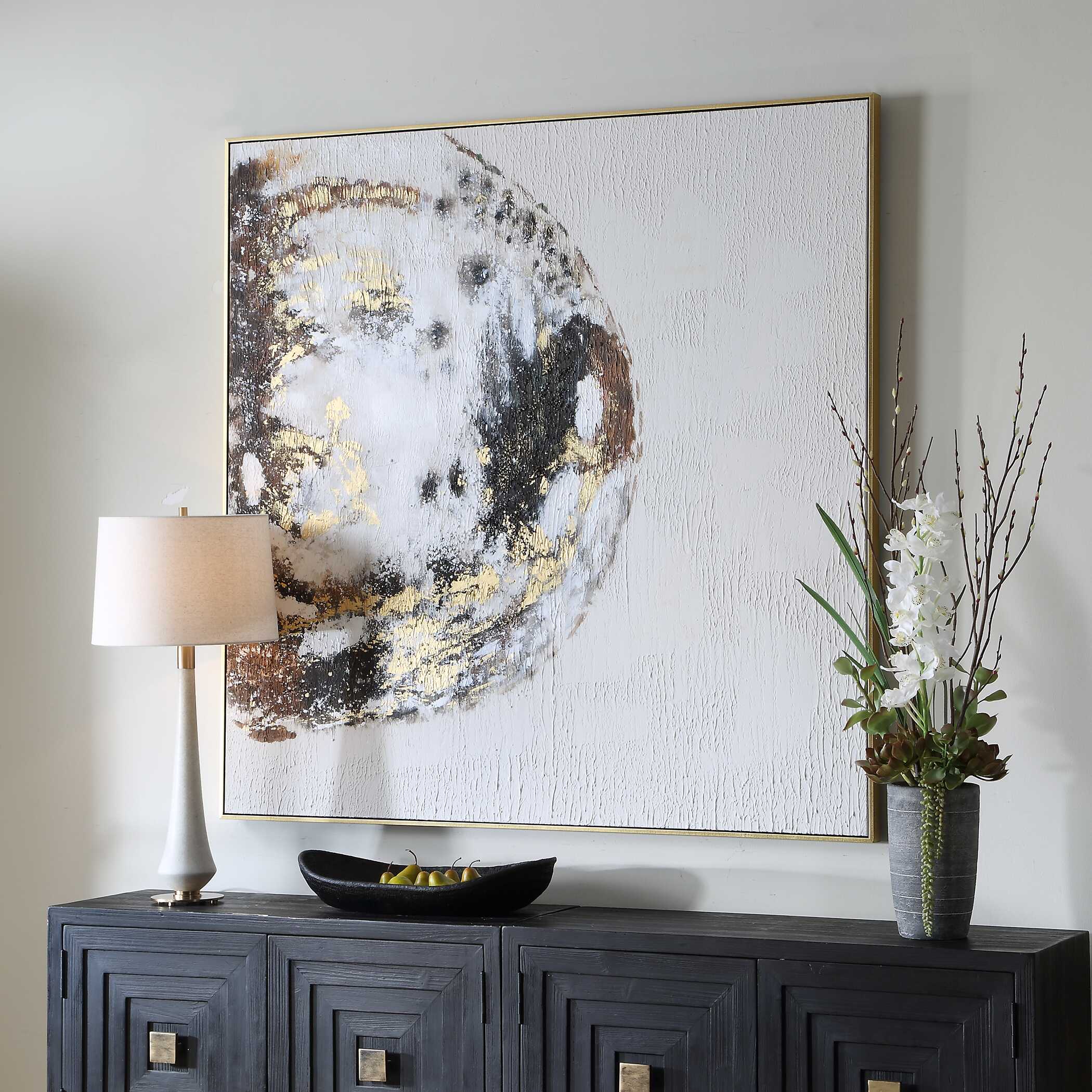 Uttermost Moon Landing Hand Painted Abstract Art
