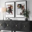 Uttermost Velocity Framed Abstract Prints - Set of 2