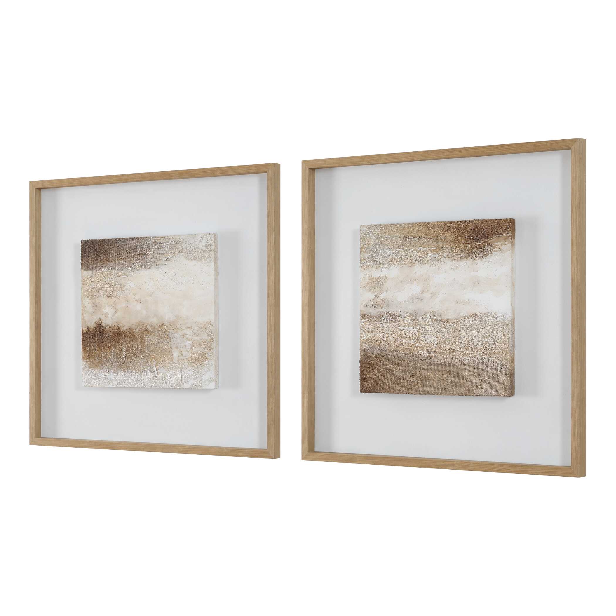 Uttermost Between Lines Abstract Painting - Set of 2