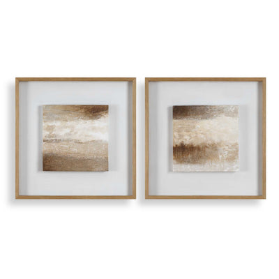 Uttermost Between Lines Abstract Painting - Set of 2