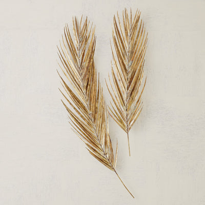 Global Views Antique Brass Palm Leaf