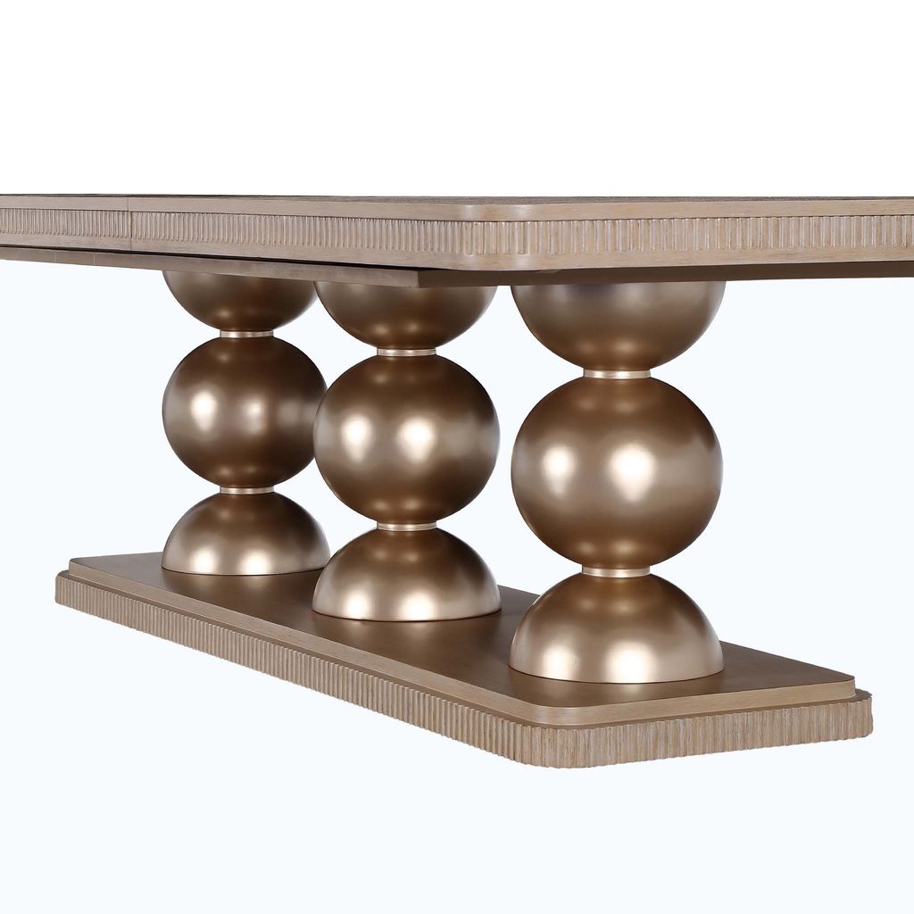 Michael Amini West Kensington Rectangular Dining Table - Sea Salt Caramel